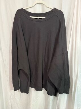Maurices Women's Waffle Knit Crewneck Sweater - Charcoal Gray